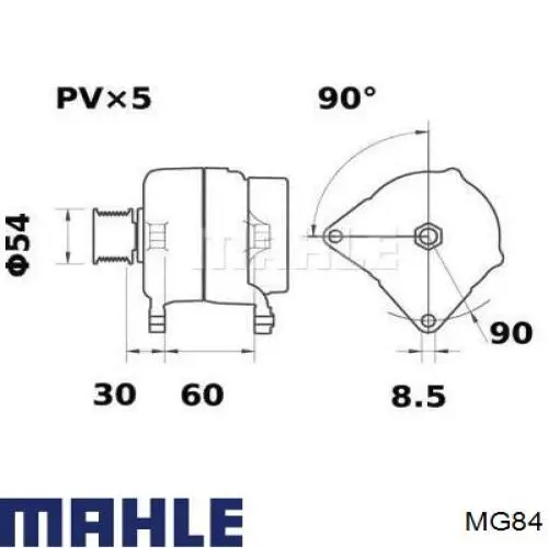 MG84 Mahle Original alternador