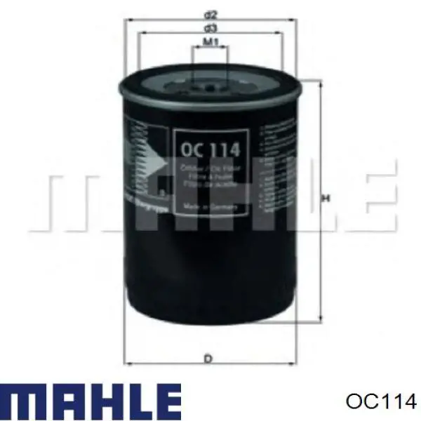 OC114 Mahle Original filtro de aceite