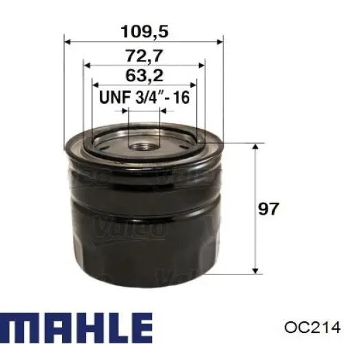 Filtro de aceite motor Mahle Original OC214