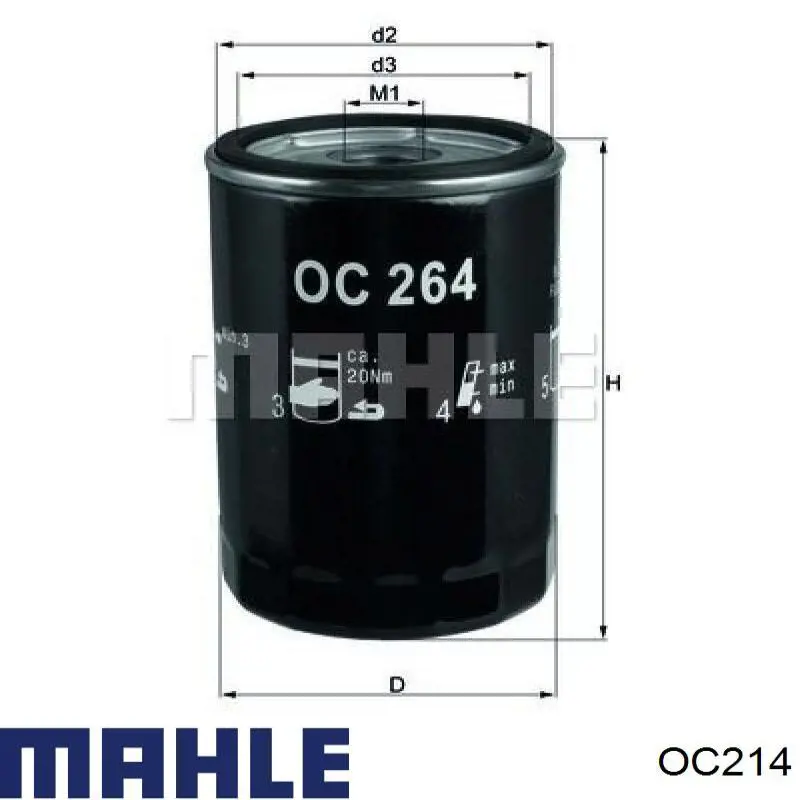OC214 Mahle Original filtro de aceite