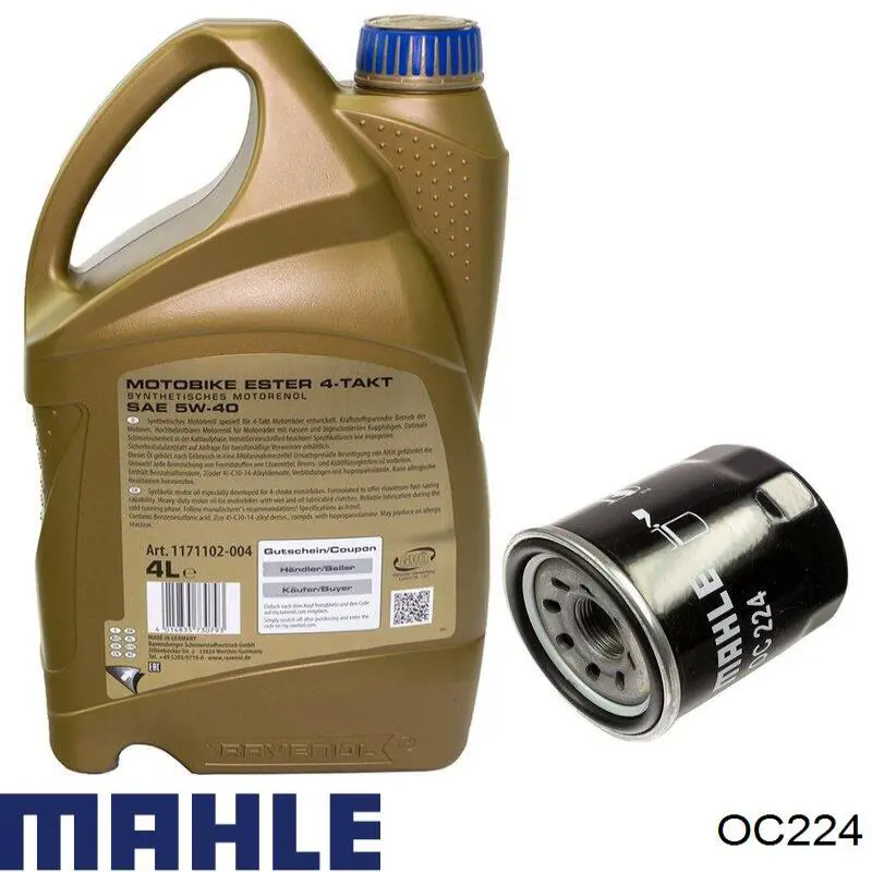 Filtro de aceite motor Mahle Original OC224