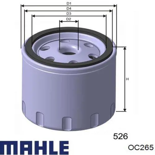 Filtro de aceite Mahle Original OC265 precio, desde 9,09 EUR