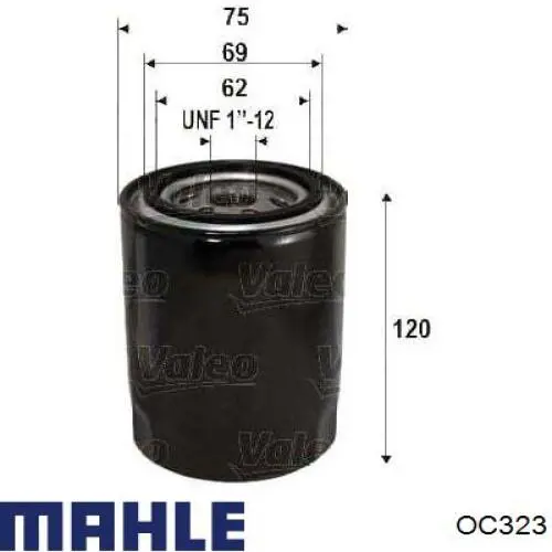 OC323 Mahle Original filtro de aceite