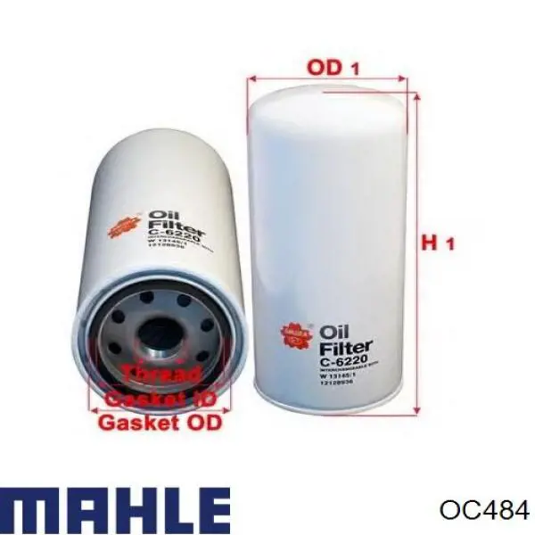 Filtro del sistema hidráulico Mahle Original OC484