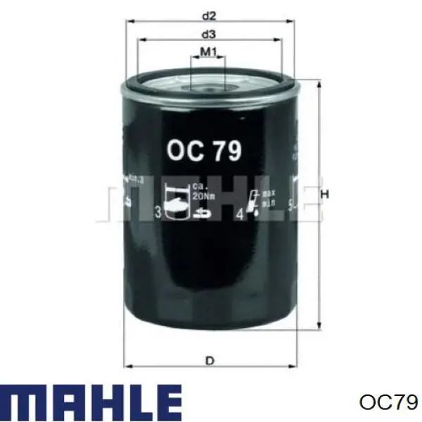 Filtro de aceite Mahle Original OC79 precio, desde 5,56 EUR