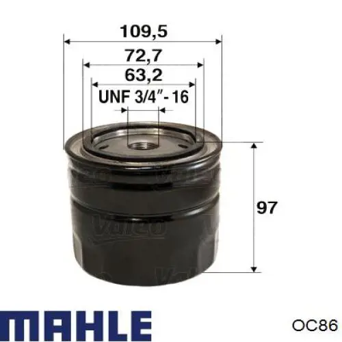 OC86 Mahle Original filtro de aceite
