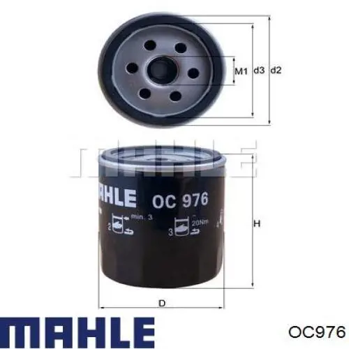 OC976 Mahle Original filtro de aceite
