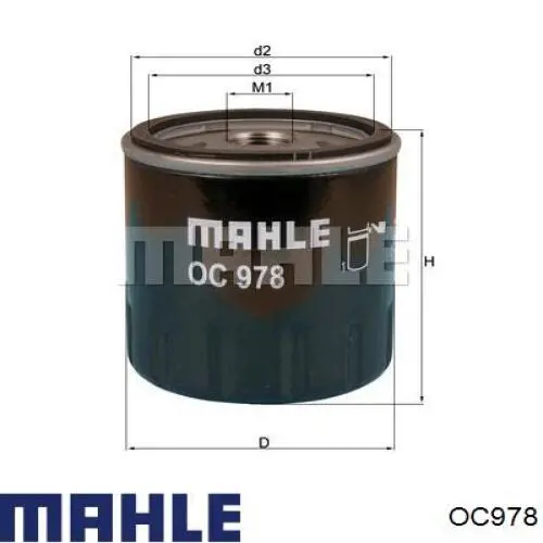 OC978 Mahle Original filtro de aceite