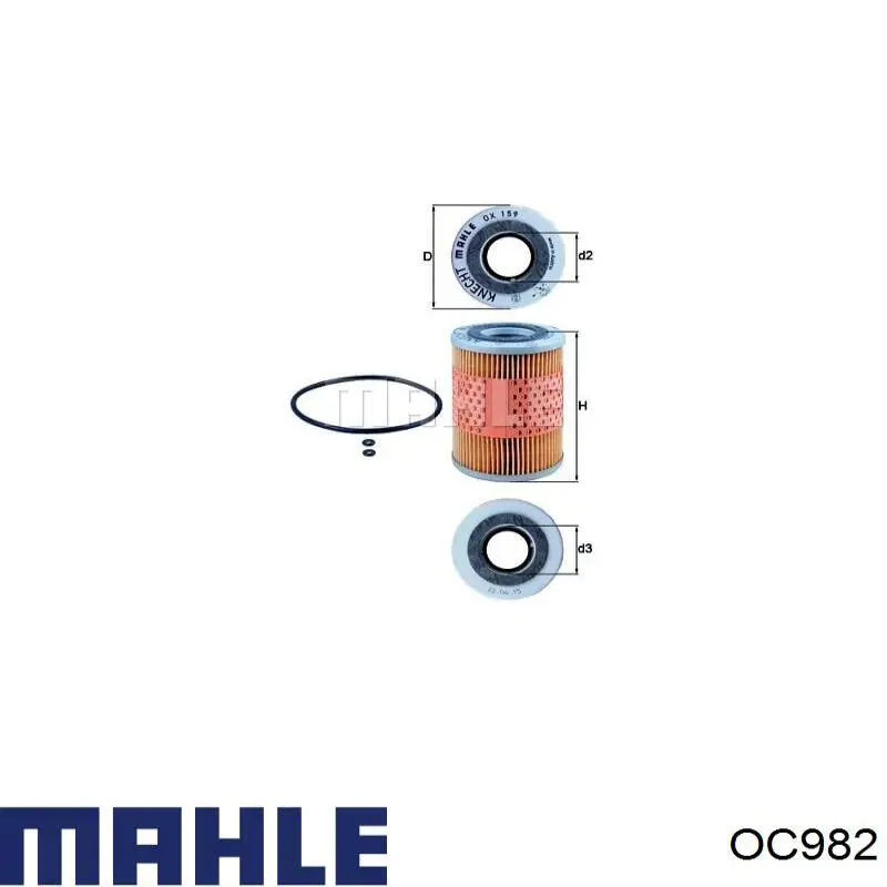 Filtro de aceite motor Mahle Original OC982