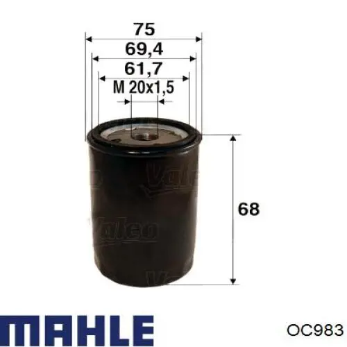 Filtro de aceite OC983 Mahle Original