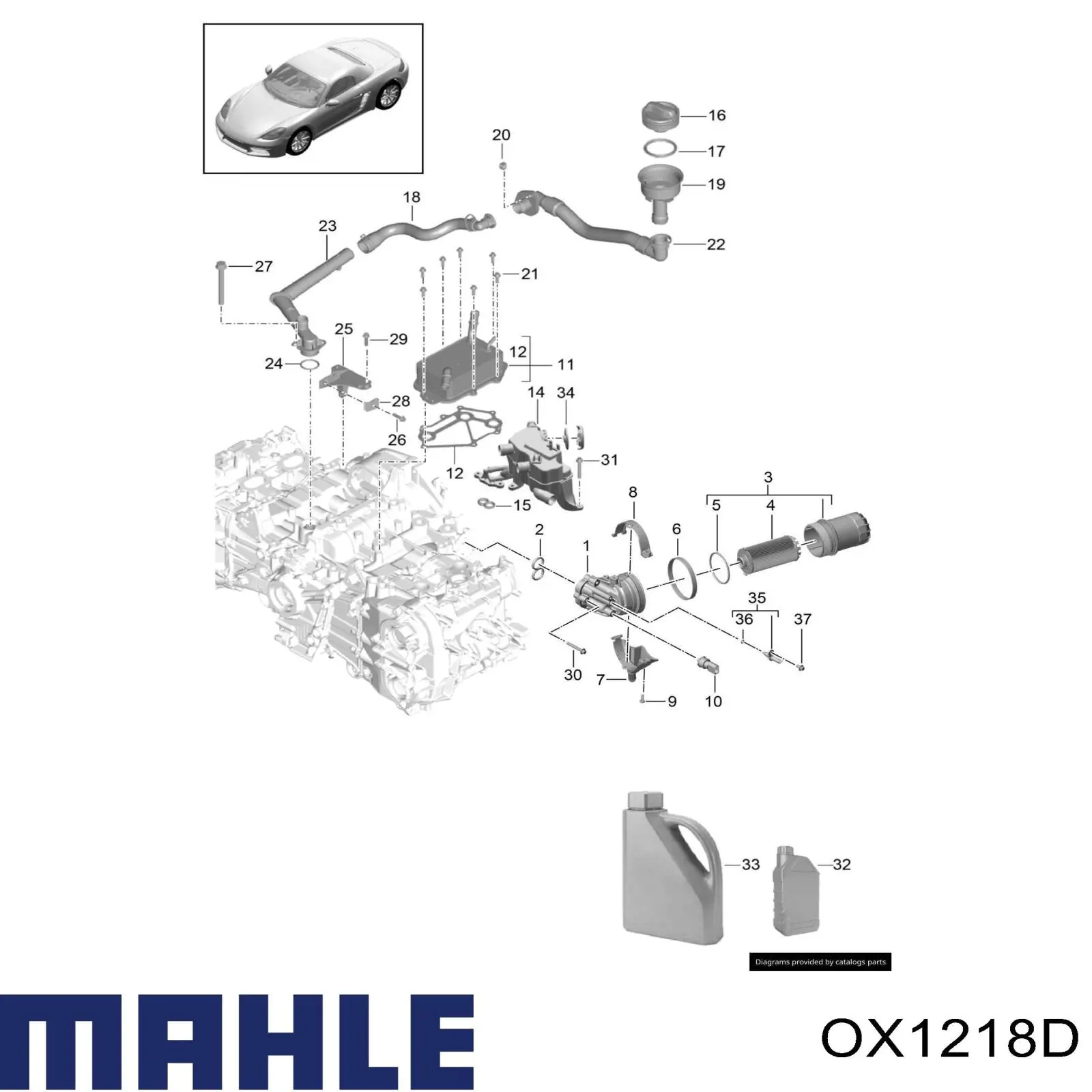 Filtro de aceite Mahle Original OX1218D precio, desde 11,93 EUR