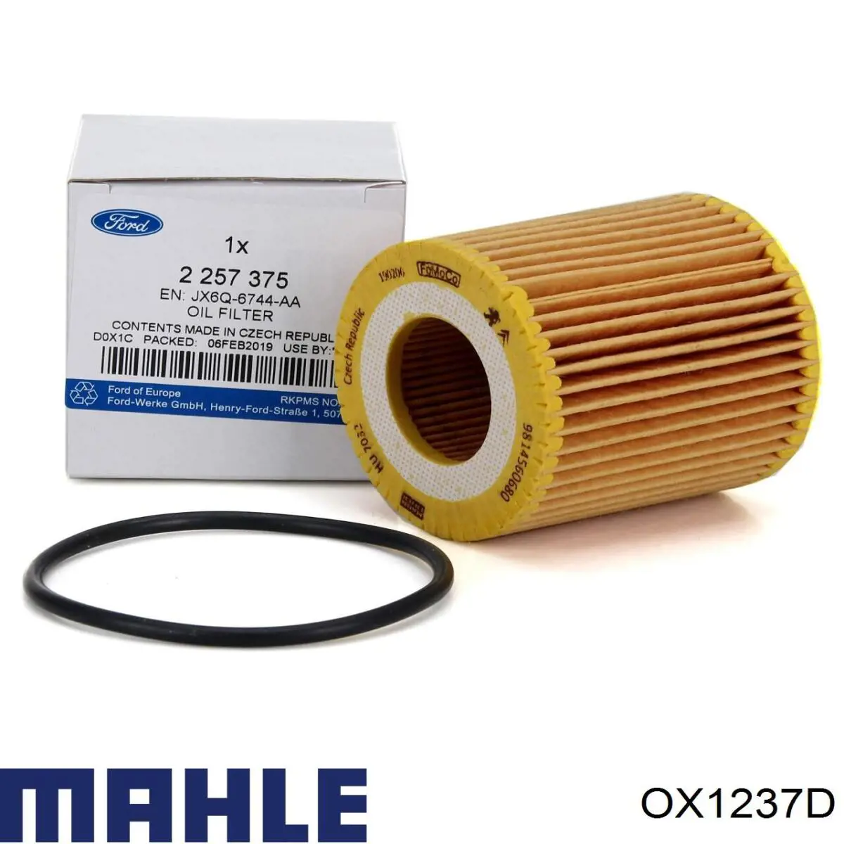 OX1237D Mahle Original filtro de aceite