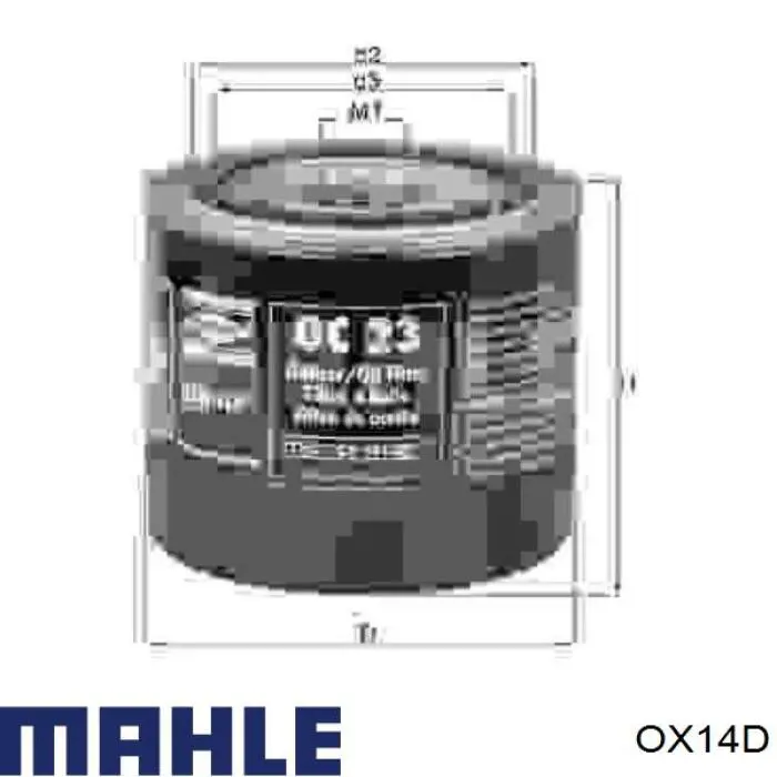 OX14D Mahle Original filtro de aceite