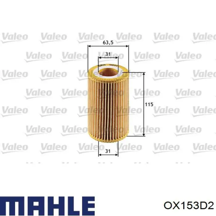 Filtro de aceite Mahle Original OX153D2 precio, desde 6,18 EUR