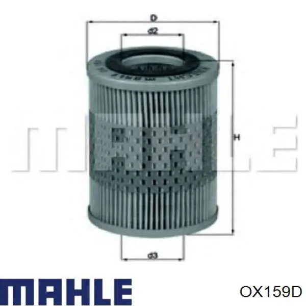 OX159D Mahle Original filtro de aceite