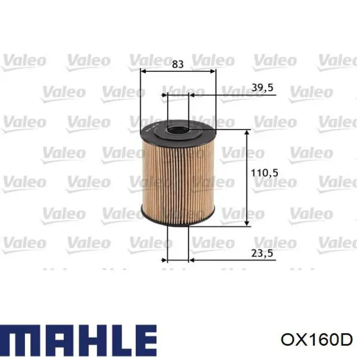 Comprar OX160D Mahle Original Filtros de aceite