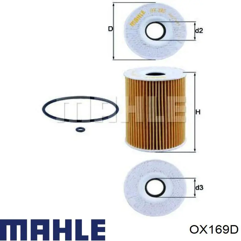 Filtro de aceite OX169D Mahle Original
