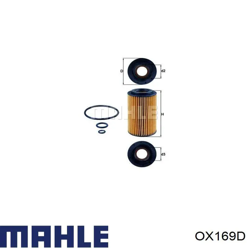 Filtro de aceite motor Mahle Original OX169D