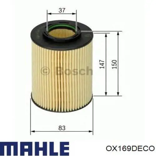 OX169DEco Mahle Original filtro de aceite