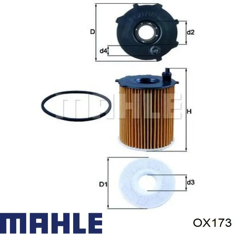 OX173 Mahle Original filtro de aceite