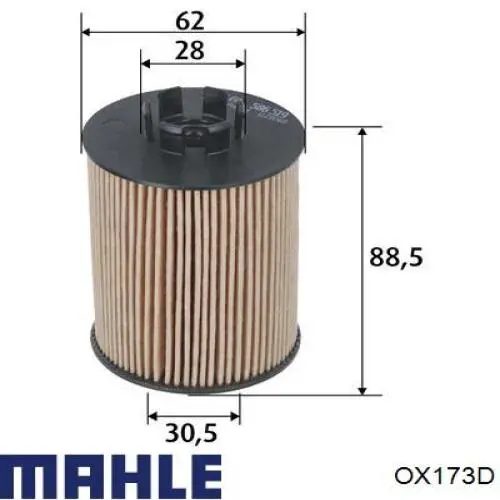Comprar OX173D Mahle Original Filtros de aceite