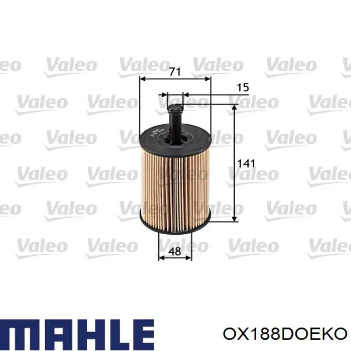 OX188DOEKO Mahle Original filtro de aceite