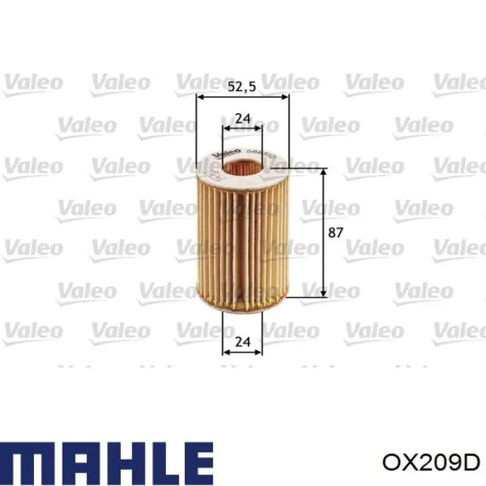 Comprar OX209D Mahle Original Filtros de aceite