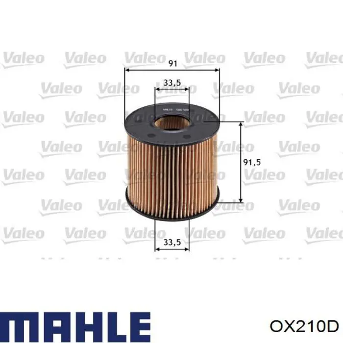Comprar OX210D Mahle Original Filtros de aceite
