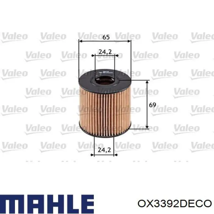 OX3392DECO Mahle Original filtro de aceite