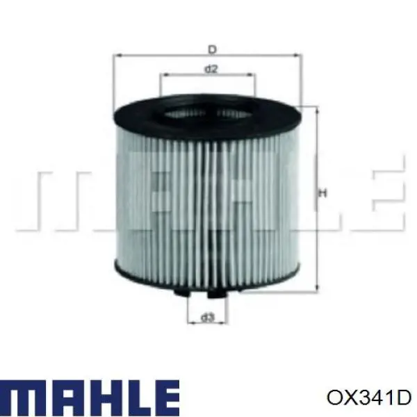 OX341D Mahle Original filtro de aceite