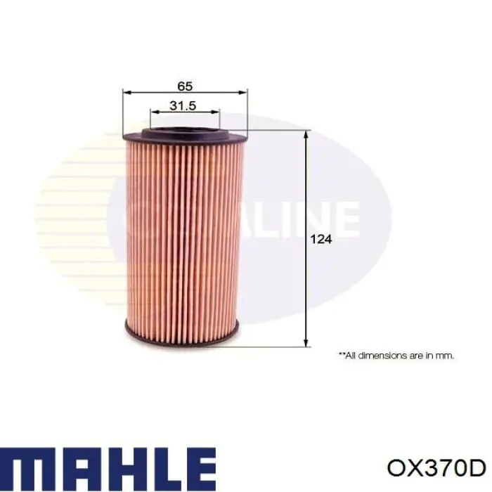 Comprar OX370D Mahle Original Filtros de aceite