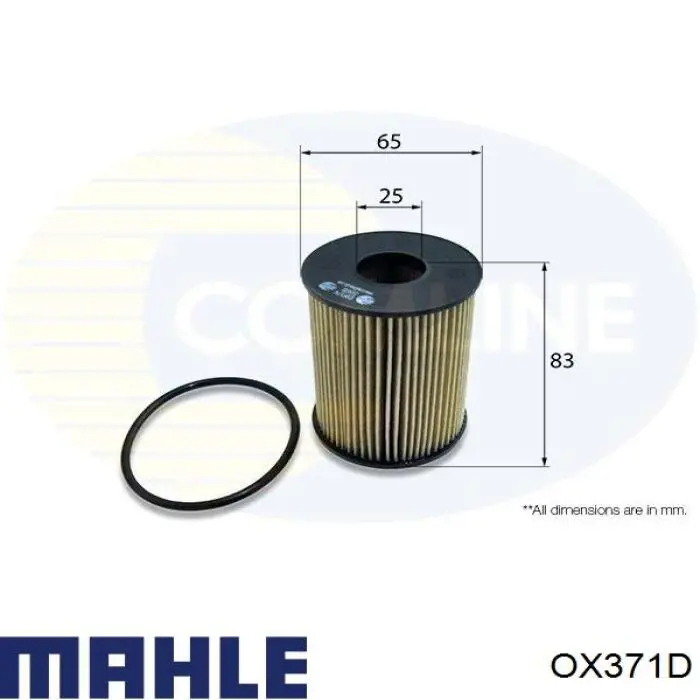 OX371D Mahle Original filtro de aceite