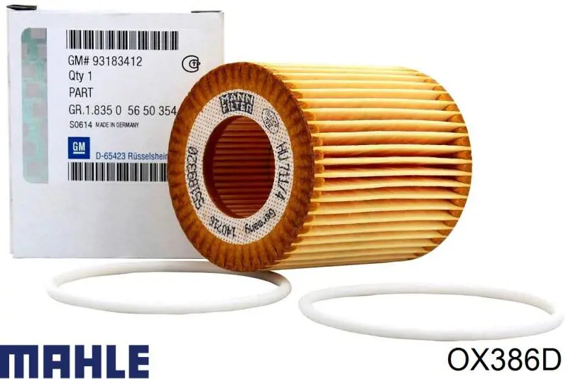 Filtro de aceite motor Mahle Original OX386D