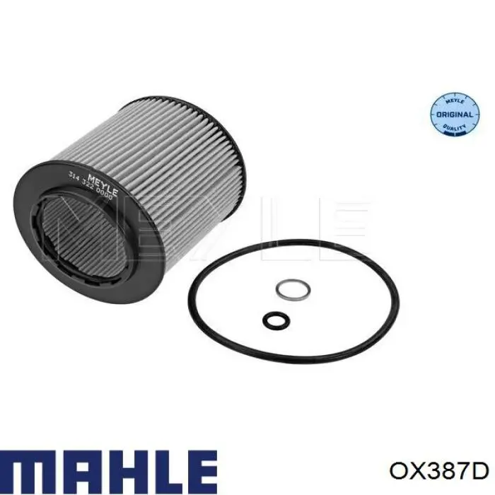 OX387D Mahle Original filtro de aceite