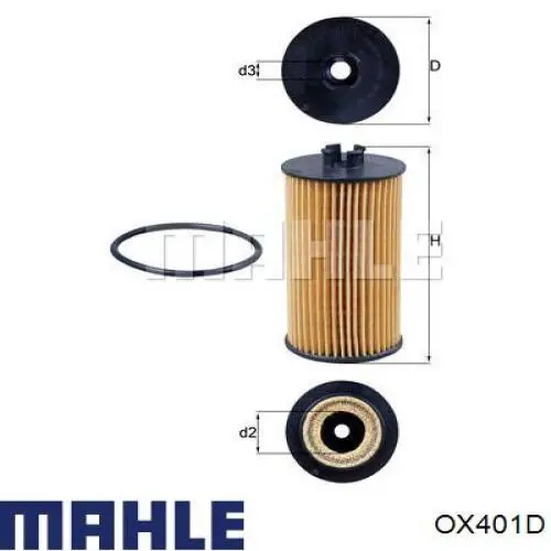 OX401D Mahle Original filtro de aceite