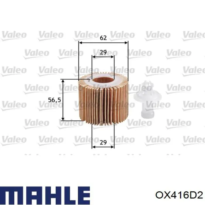 Filtro de aceite OX416D2 Mahle Original
