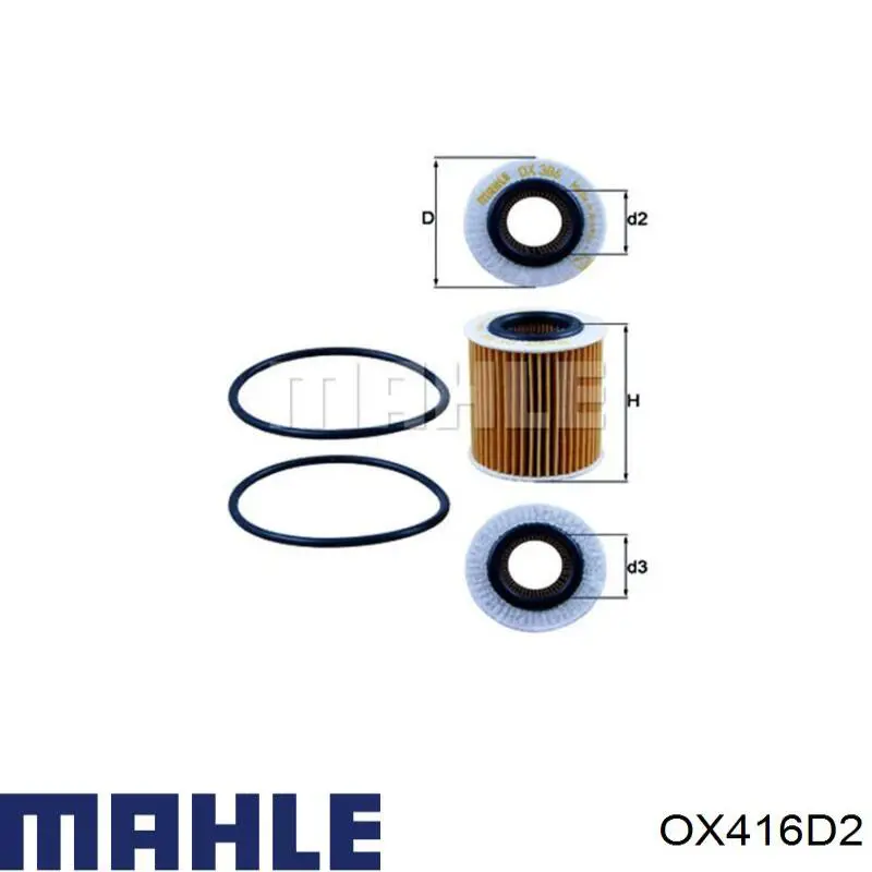 Filtro de aceite Mahle Original OX416D2 precio, desde 5,42 EUR