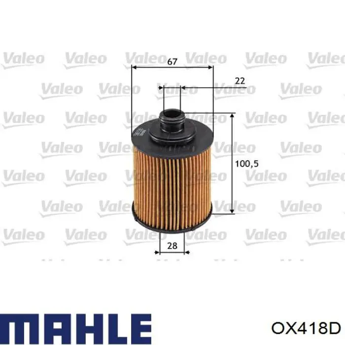 Comprar OX418D Mahle Original Filtros de aceite