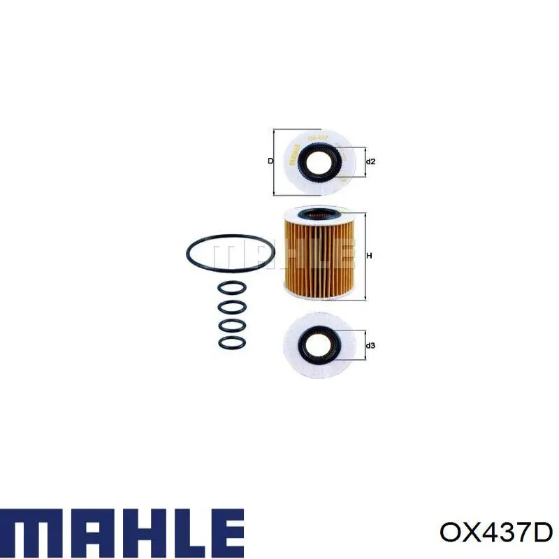OX437D Mahle Original filtro de aceite