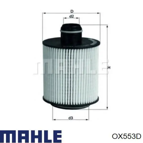 OX553D Mahle Original filtro de aceite