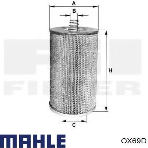 OX69D Mahle Original filtro de aceite