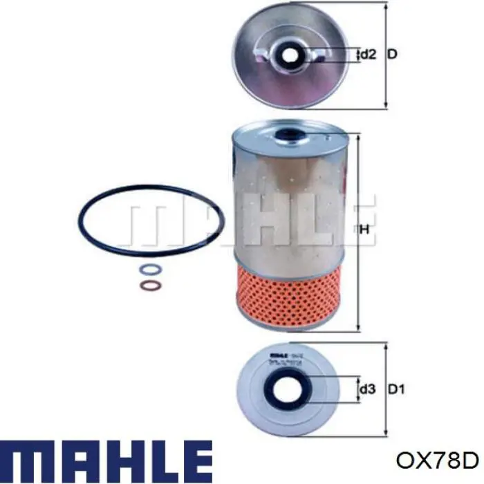 Filtro de aceite Mahle Original OX78D precio, desde 7,99 EUR