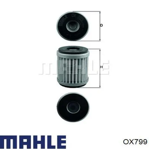 OX799 Mahle Original filtro de aceite