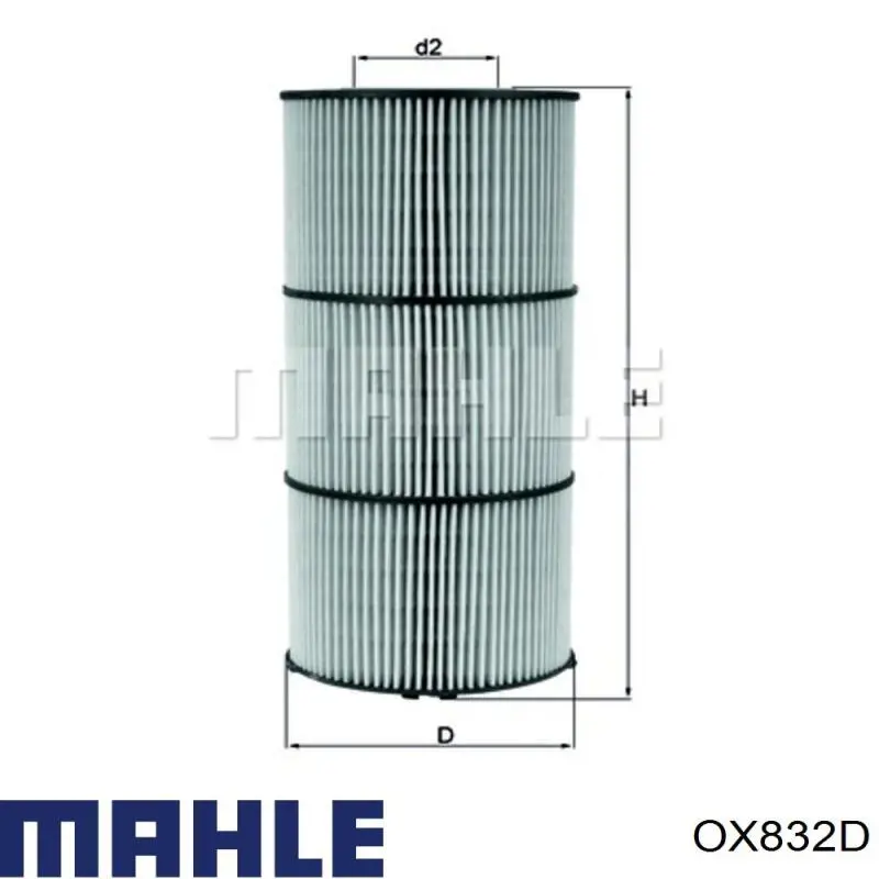 OX 832D Mahle Original filtro de aceite