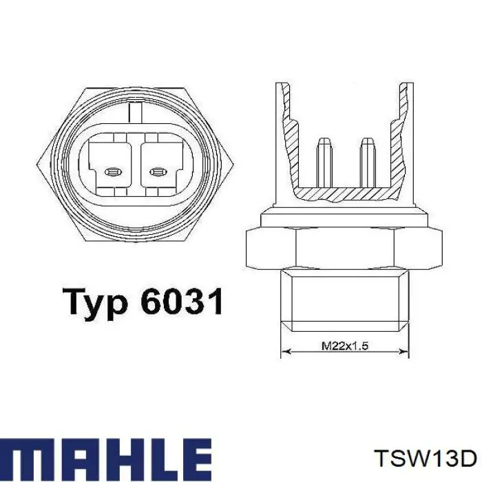 Sensor de temperatura  Mahle Original TSW13D precio, desde 13,28 EUR