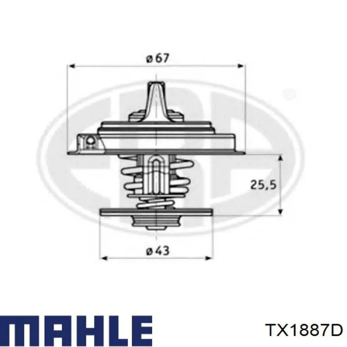 Termostato refrigerante Mahle Original TX1887D