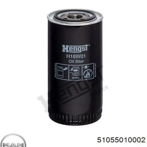 51055010002 MAN Filtro del sistema hidráulico