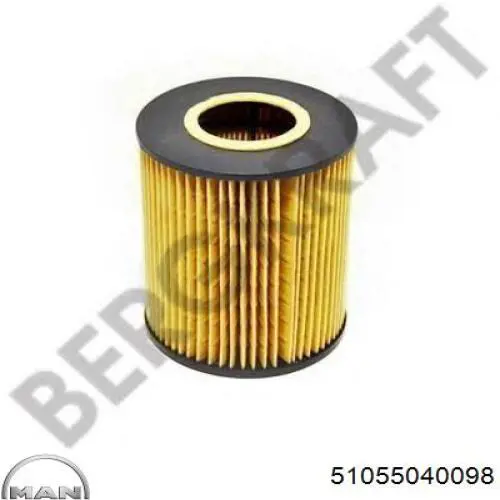Filtro de aceite MAN 51055040098 precio, desde 9,17 EUR