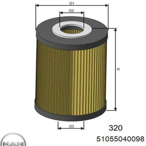 Comprar 51055040098 MAN Filtros de aceite