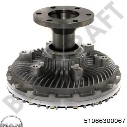 Embrague viscoso de ventilador 51066300067 MAN